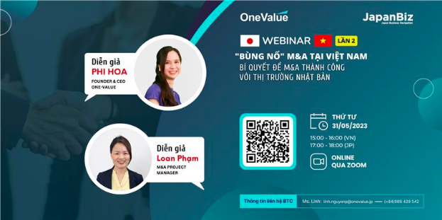 Hội thảo online: “Bùng nổ” M&A tại Việt Nam – Bí quyết để M&A thành công với thị trường Nhật Bản [LẦN 2]