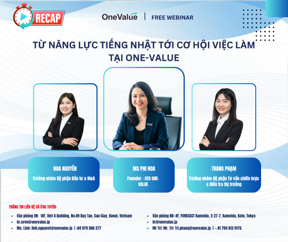 Recap Webinar “Từ năng lực tiếng Nhật tới cơ hội nghề nghiệp tại ONE‑VALUE”