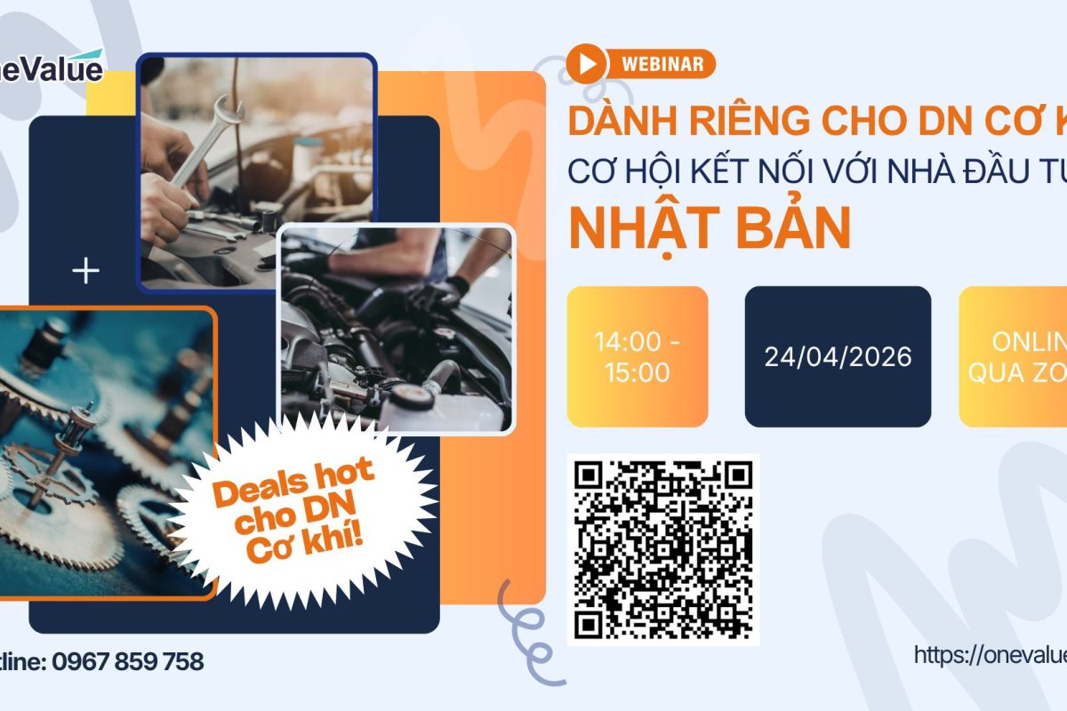 Dành riêng cho DN cơ khí – Cơ hội kết nối với nhà đầu tư Nhật Bản